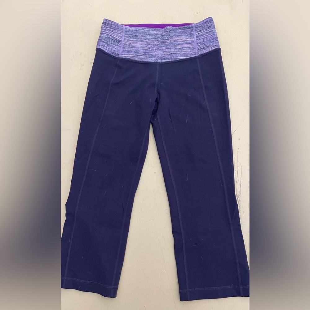 Dark Purple Lululemon Cropped Capri Leggings